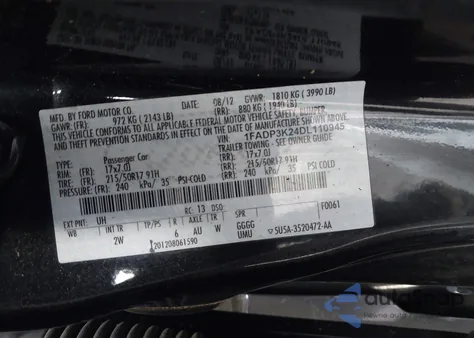 2013 Ford Focus Se z USA, uszkodzony, nr VIN 1FADP3K24DL110945